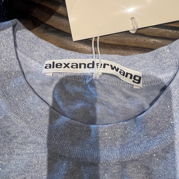 Alexander Wang Blue Glitter TShirt - Picture 4 of 8